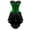 Green, variant on Corset with Skirt for Women Steampunk Tight Lace Overlay Party Set Green 6XL