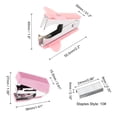 thumbnail image 2 of Uxcell Desk Stapler Set with Staples, Claw Portable Staple Remover Effortless Stapler, Pink, 2 of 6