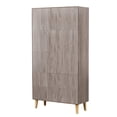 thumbnail image 6 of Canddidliike 67" Modern Bookcase, Wooden Bookshelf with 2 Doors & 6 Compartments - Oak, 6 of 10