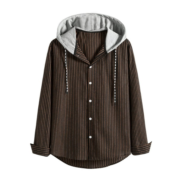 Hoodie with striped clearance sleeves