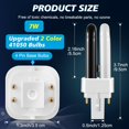 thumbnail image 4 of NEI 4 Pack 41050 7W Replacement Bulb, Upgraded 2 Color Mosquito & Insect Trap Bulb, Compatible with Dynatrap DT1050 DT1100 DT1250, 5000H Life, 360 Beam Angle, 4 of 9
