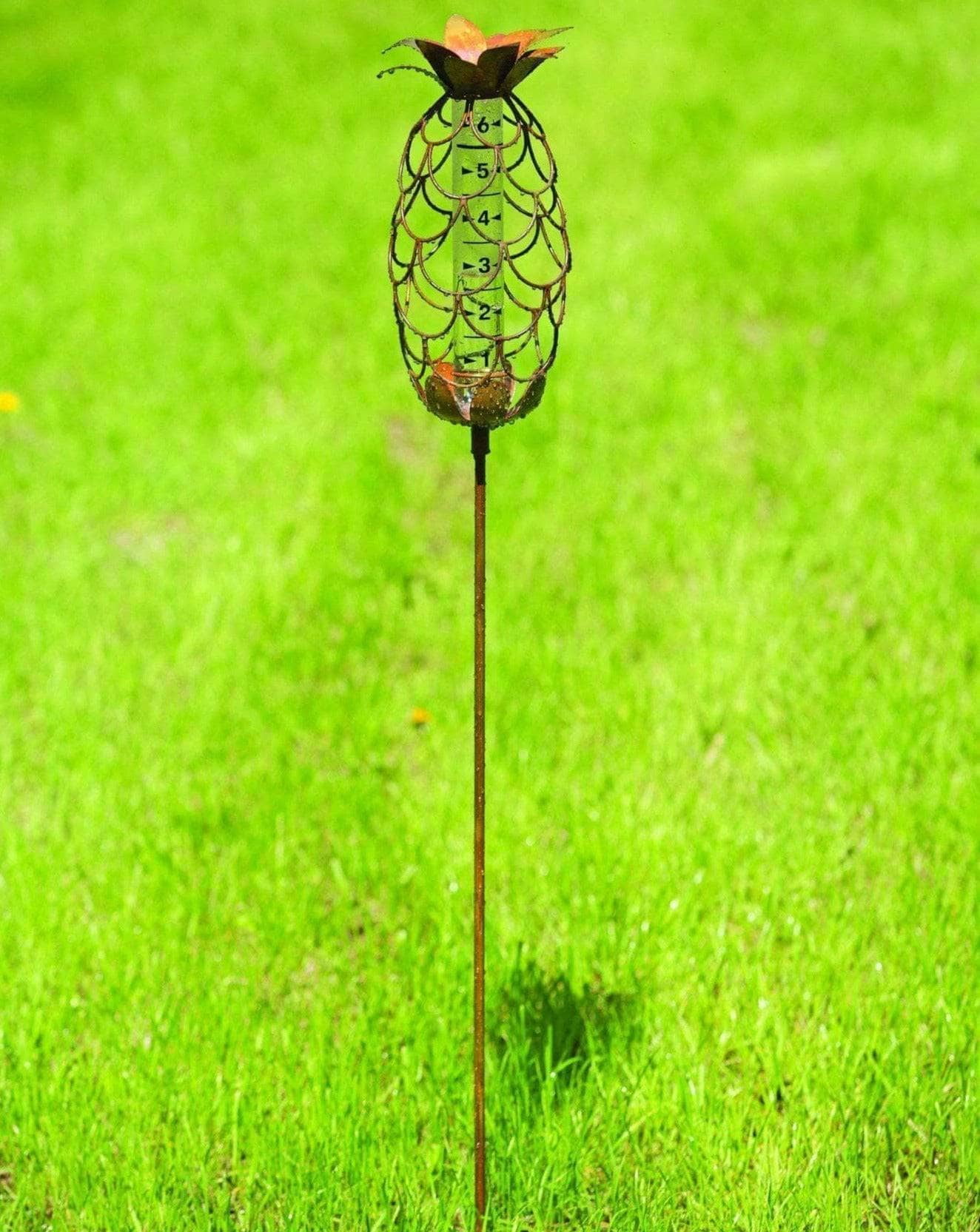 Pineapple Rain Gauge Stake
