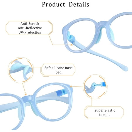 Lifeart Kid Blue Light Blocking Glasses Filter 85 Of Harmful Blue Light Anti Eyestrain And Blurry Computer Reading Glasses Cut Uv400 Anti Glare Blue Walmart Canada