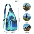 thumbnail image 3 of Boho Tie Dye Sling Bag - Rainbow Watercolor Print Crossbody Backpack for Women & Men, Lightweight Shoulder Bag (Psychedelic Swirl Design, Water-Resistant & Durable), 3 of 4