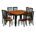 thumbnail image 3 of East West Furniture PFNI9-BCH-C 9 PC Dining room set-Dining Table and 8 Wood Dining Chairs, 3 of 4