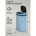 Touch Free Stainless Steel 13 Gallon Trash Can, Office Touchless Waste