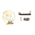 thumbnail image 1 of Estatua de hoja,Estatua de hoja para decoración del hogar,manualidades y obras de arte.,Porta incienso,Figura de escritorio con quemador de incienso de barco con calavera,Estatua de barco con, 1 of 8