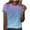 Purple, variant on Hvyesh Tie Dye Tops for Women Short Sleeve Tunic Shirts Slim Fit Round Neck T Shirts Tops Dressy Casual Work Bllouses
