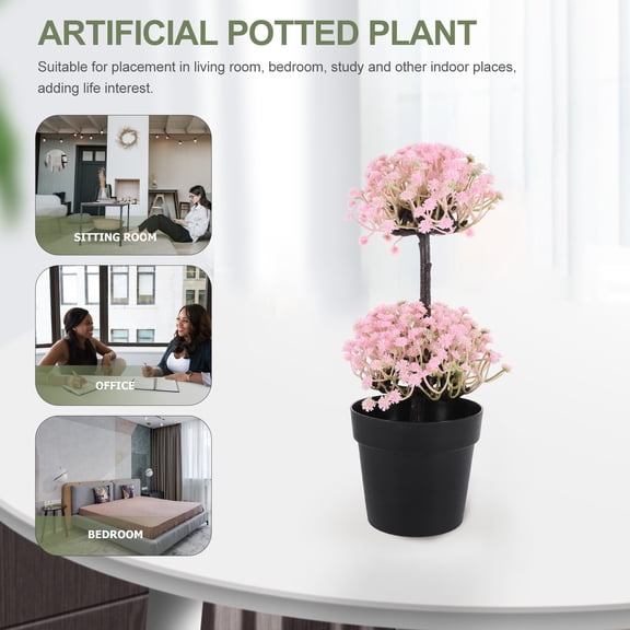 OFFIGAM Artificial Bonsai Plant in Pot for Indoor Home Decoration with Realistic and Lifelike Design