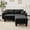 Dark Gray 9, variant on Living Room Sofas Boucle Fabric Sectional 2-seater Loveseat Sofa Couch With Distinctive Shell-shaped Armrests And Removable Ottoman,Cylindrical Legs Wrapped with Self-fabric,Dark Grey Color,Comforta