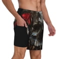 thumbnail image 2 of Fuzoiu Realistic Rose Skull Print Men's Swim Shorts,Quick-Dry Double-Layer Swim Trunks,Board Trunks,Beach Shorts Swimwear Bathing Suits-3X-Large, 2 of 6