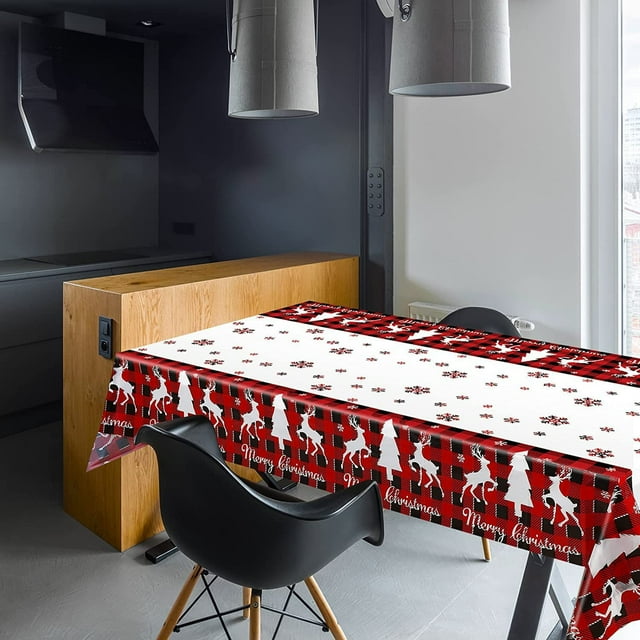 Christmas Tablecloth Disposable Christmas Print Theme Party Festive Disposable Tablecloth Or Background Cloth Christmas Party Tablecloth