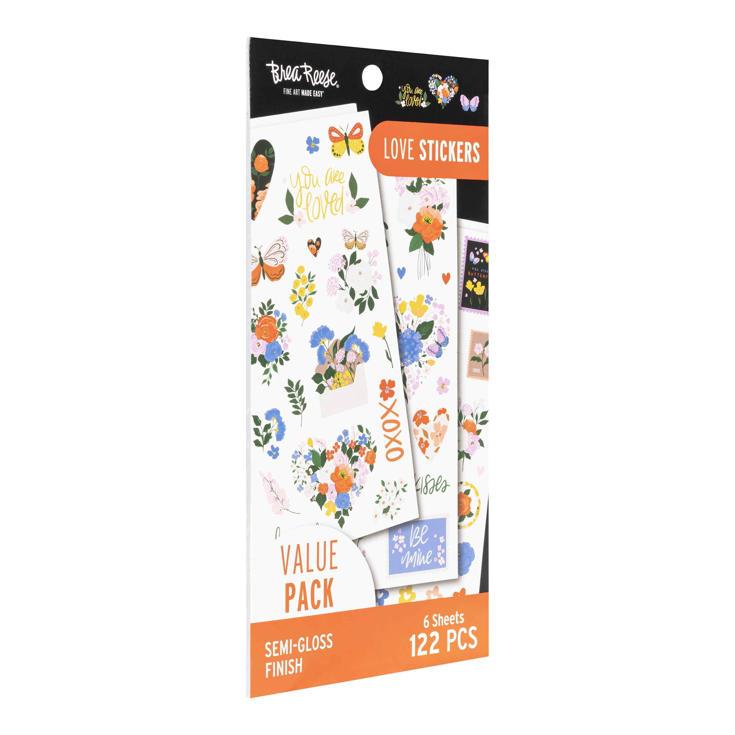 (2 pack) Brea Reese® Sticker Pack - Love & Florals