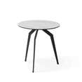 thumbnail image 2 of Whiteline Modern Living Santiago Side Table, 6mm glass layer and 3mm Ceramic top (20", 16" & 12"), two with black top and one with white top, matte Black powder coated iron base-Color:Black,Material:G, 2 of 7