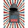 thumbnail image 3 of Usa Born And Raised Neon Hoodie Women -Image by Shutterstock, Female Large, 3 of 4