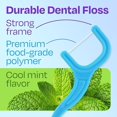 thumbnail image 3 of Dental Floss Picks for Adults with Brush Picks, Mint Flavor, 100 Count, 2 Travel Cases, Tooth Picks flossers for Adults that Glide on Tight Teeth for Sensitive Gums, Floss Picks for Teeth, Easy Grip, 3 of 15