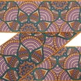 thumbnail image 1 of IBA Indianbeautifulart Purple Mandala Kaleidoscope Velvet&nbsp;Trim&nbsp;Fabric Sewing Fabric Lace Dressmaking Printed Sewing Lace 9 Yards 4 Inches, 1 of 4