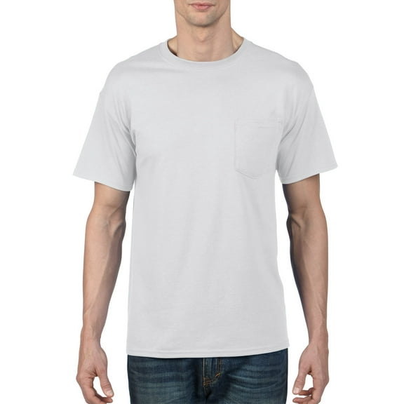 Gildan DryBlend Pocket T White