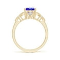 thumbnail image 2 of ANGARA Natural Vintage Style Oval 1.9 ct Tanzanite Ring with Diamonds in 14K Yellow Gold for Women (Size-9x7mm) | December Birthstone, Anniversary, Jewelry Gift for Women | Natural Tanzanite Ring, 2 of 9