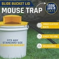 thumbnail image 2 of BITOUSHI 1 Pack Humane Mouse Trap Mouse Trap Bucket for 5 Gallon Bucket - Humane Mouse Traps Indoor for Home - Live Mouse Trap Bucket Flip Lid Auto Resets and Holds Multiple Mice Attracts Mice, 2 of 9