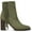 Olive Suede, variant on SAM EDELMAN Womens Beige Fringed Goring Ona Square Toe Block Heel Zip-Up Leather Booties 10 M