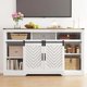 thumbnail image 1 of Farmhouse Fireplace TV Stand for 65+ Inch TV, Entertainment Center with 23" Electric Fireplace with Remote, Modern Rustic TV My Lux Decor Round, 1 of 8