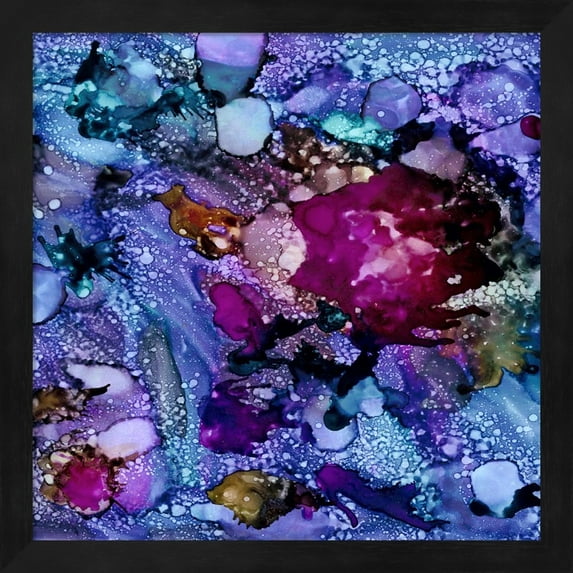 Purple Outburst I by Regina Moore, Framed Wall Art, 13.25W x 13.25H