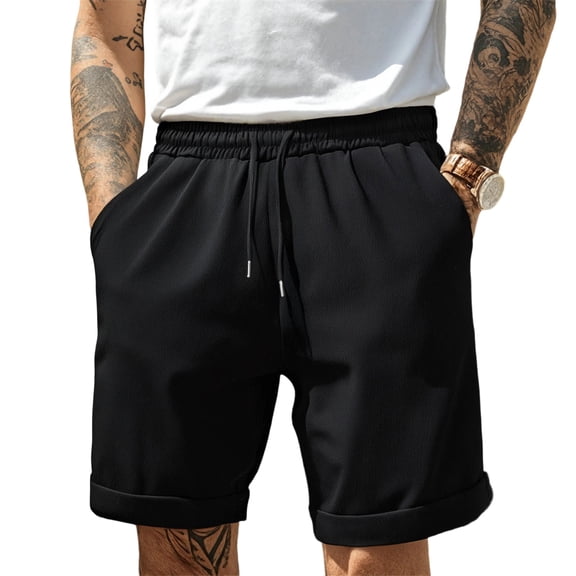 Purcolt Mens Athletic Shorts, Drawstring Elastic Waist Quick Dry Lightweight Summer Casual Vacation Beach Shorts with Pockets