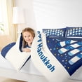 thumbnail image 4 of Feelyou Child Happy Hanukkah Full Size Comforter Sets, Cartoon David Star Bedding Comforter Set, Western Farmhouse Holiday Reversible Bedding Sets, Ultra Soft Bedroom Decor, 3 Pieces, 4 of 8