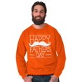 thumbnail image 4 of Happy Father's Day Dad Mustache Men's Crewneck Sweatshirt Brisco Brands M, 4 of 6