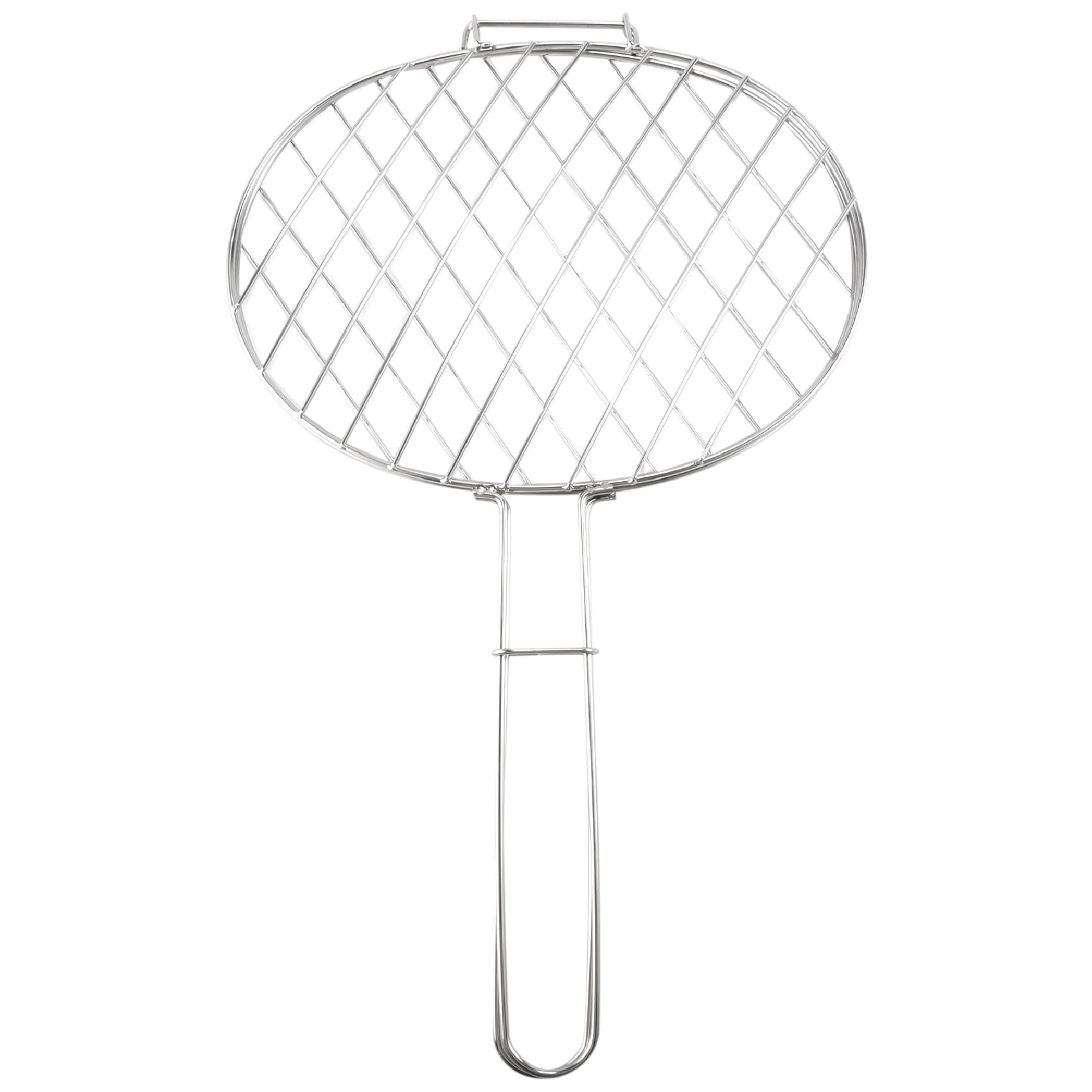 BBQ Fish Grill Basket Wire Rack with Grids Reusable Folding Grill Mesh