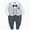 Grey, variant on famuka 0-12 Months Baby Boy Formal Bodysuit One Piece Gentleman Romper