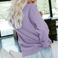 thumbnail image 4 of felwors Womens Casual Crewneck Sweatshirt Long Sleeve Tops Cute Pullover Loose Fit Purple, L, 4 of 6