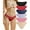 6Pack C, variant on FINETOO 6 Pack Seamless Underwear for Women No Show Bikini Panties Lace Ladies High Cut Hipster Invisible Stretch Cheeky S-XL