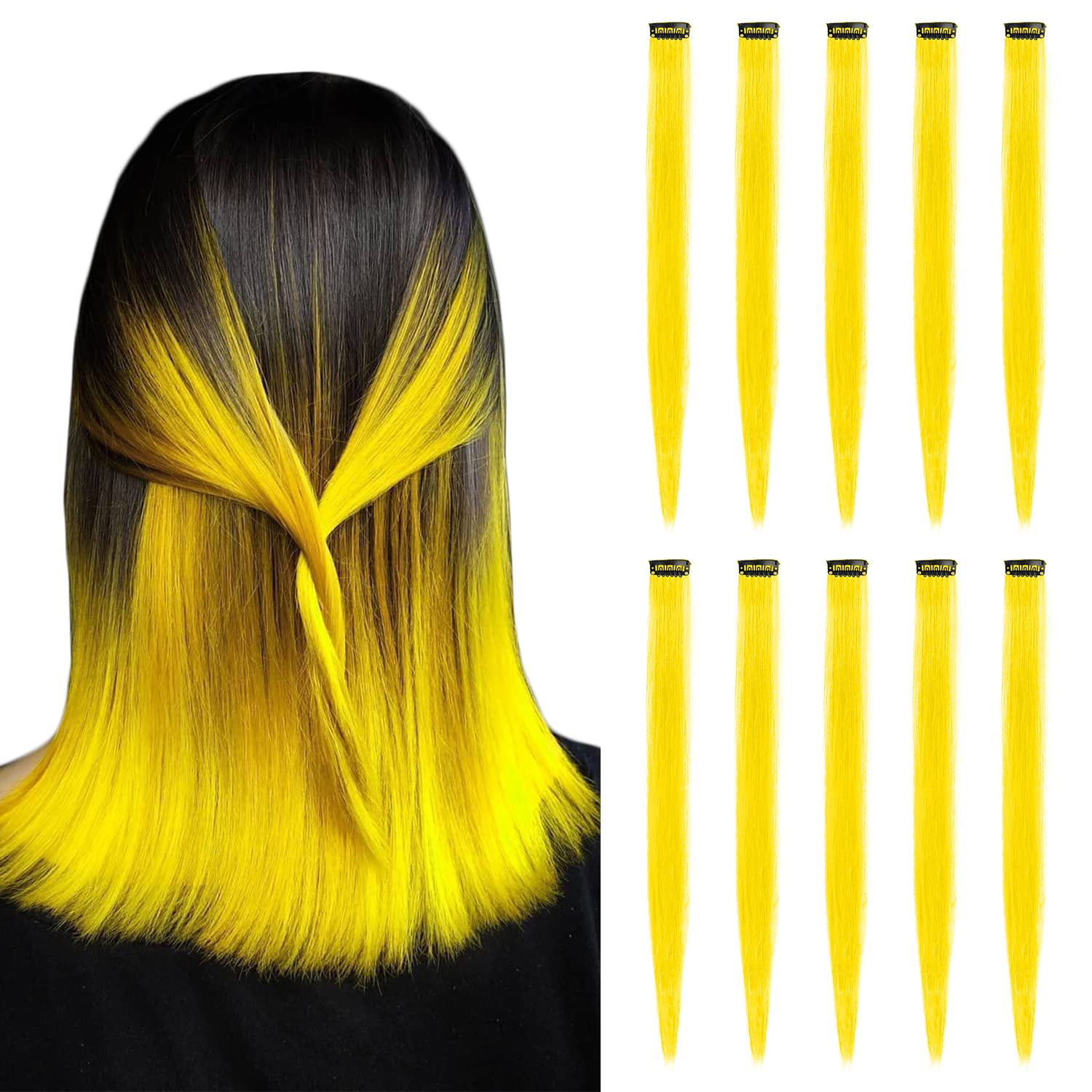 Hair extensions yellow discount