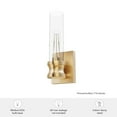 thumbnail image 6 of Hunter - Lenlock 1-light Alturas Gold, Small Sconce Light, Dimmable, Modern Style, for Bedrooms, Dining, Living Rooms - 19907, 6 of 6