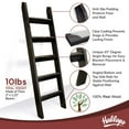 Hallops Blanket Ladder 5 ft Rustic Farmhouse Decor Thick Black