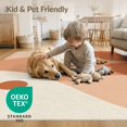 thumbnail image 4 of ODIKA 8'x10' Orange Cream Burnt Serene Waves Abstract Washable Area Rug Elegant Flowing Curves with Minimalist Touch for Living Room, Under Sectional, Family , Durable, Non-Slip, 4 of 7