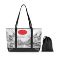 thumbnail image 7 of FORMRS Canvas Laptop Tote Bag for Women with 15.6" Computer Compartments Shoulder Handbag, White Streets, 7 of 7