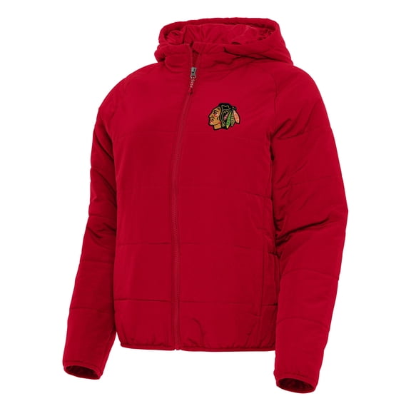 Women's Antigua Red Chicago Blackhawks Universe Full-Zip Puffer Jacket