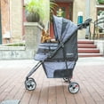 thumbnail image 6 of Gen7Pets Promenade 4 Wheeled 35"L Pet Stroller for Dogs up to 50 lb, Black Onyx, 20 lb, 6 of 10