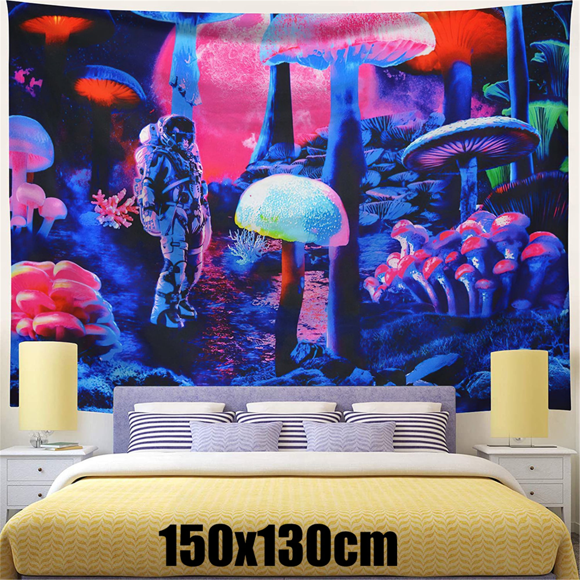 Retro Music Note Tapestry Wall Hanging Dorm Decor Hippie Throw Bedspread Decor 