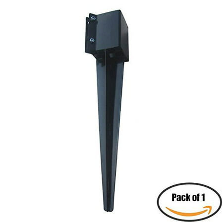 MTB Fence Post Anchor Ground Spike Metal Black Powder Coated 24'x4'x4', Pack of