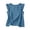 Blue, variant on IUYRTFE Women's Ruffle Sleeve Round Neck Tank Top 100% Cotton Linen Loose Fit Summer Casual Blouse