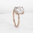 thumbnail image 6 of Cora Jewellery 10x8MM Oval Moissanite Engagement Ring For Women, Hidden Halo Ring, 14K Rose Gold, 6 of 7