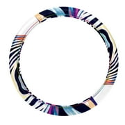 Zebra 14.5 Inch Printing PVC Leather Auto Accessories Car Steering Wheel Cover