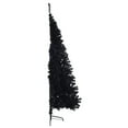 thumbnail image 3 of vidaXL Artificial Half Christmas Tree with Stand Black 240 cm PVC, 3 of 5