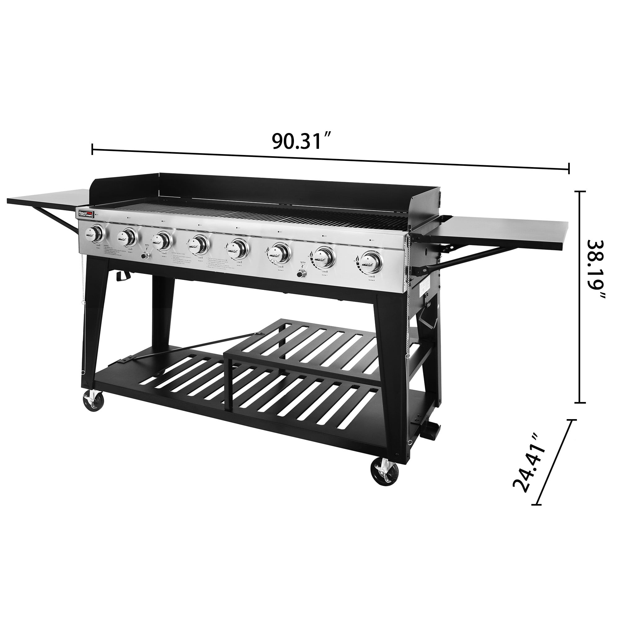 Royal Gourmet 8-Burner Event Propane Gas Grill with 2 Folding Side Tables  GB8000 - The Home Depot