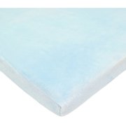 TL Care Heavenly Soft Chenille Fitted Changing Pad Cover for 1" Flat Pad Only, Blue