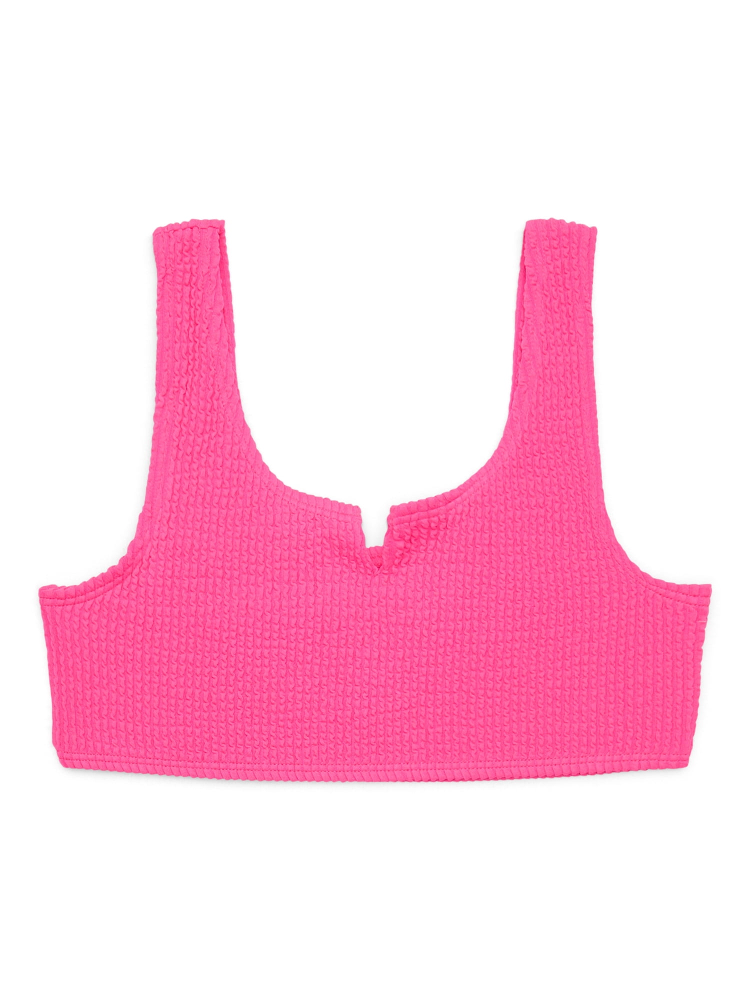 Wonder Nation Little Girls and Big Girls Scrunch Bikini Swimsuit with UPF 50+, 2-Piece, Sizes 4-18